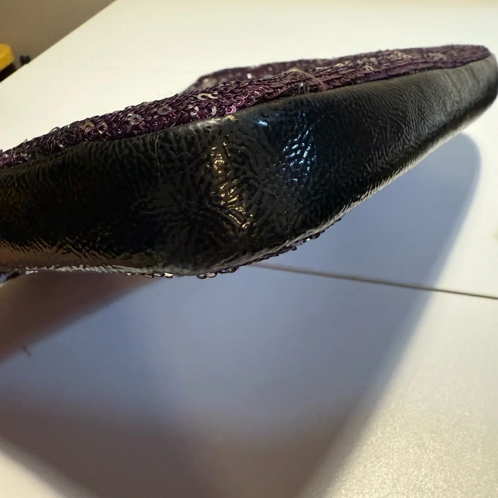 Nine West Laptop Bag Pink and Silver Glitter with Zipper Closure - Picture 7 of 10